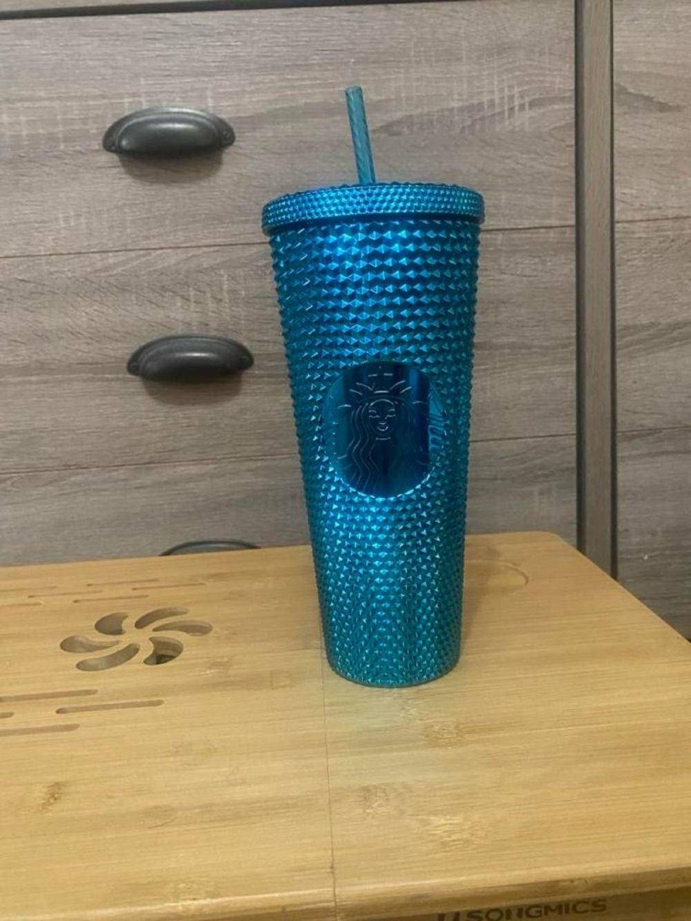 Starbucks Blue Studded Cold Cup Tumbler with Straw